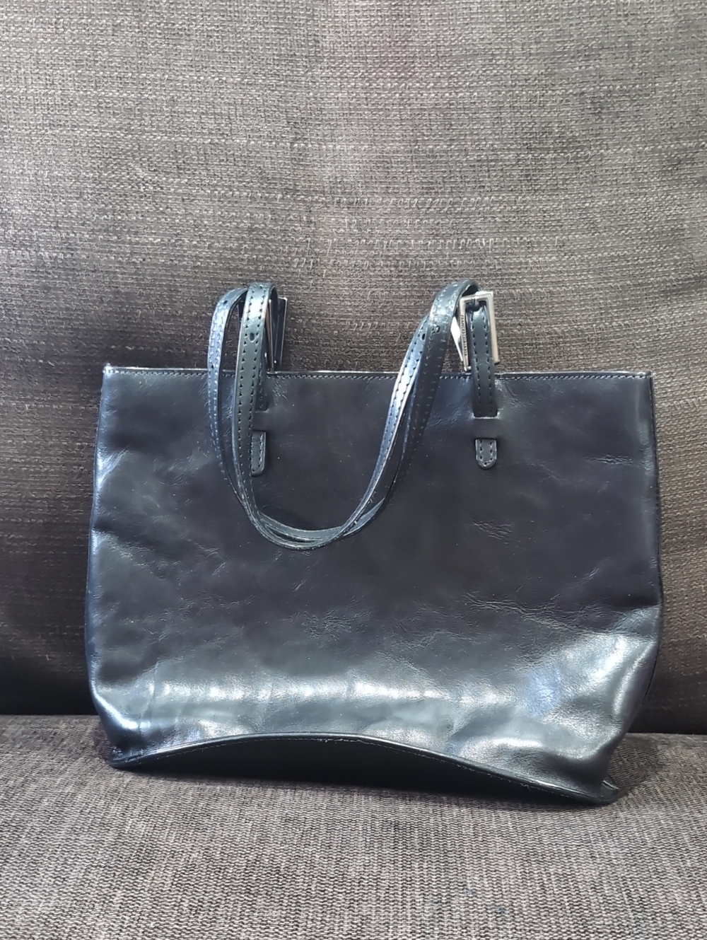 Classic Black Leather Handbag Francesco Biasia